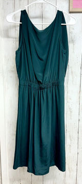 Club Monaco 100% Silk Sleeveless Forest Green Snatched‎ Mini Dress Size 0 Photo 0