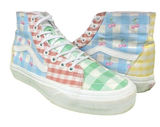 Vans Sk8 High Multicolor Gingham Cherry Tapered Checkerboard Womens Size: 7 Photo 0