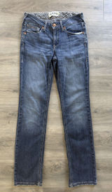 Ariat REAL Denim Mid Rise Straight Leg Jeans Womens 29R Medium Wash Western Photo 0