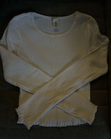 Bozzolo White Ribbed Long Sleeve  Photo 0