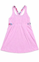 Lululemon Pink Tank w/Floral Trim-Size 10 Photo 0