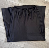 Women's Black Maxi Skirt with Drawstring Waist Photo 0
