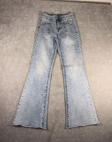 Mica Los Angeles Women's Blue Wash‎ Flare Mid Rise Jeans 24 Photo 0