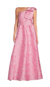 Mac Duggal Abby Glass: Caroline Asymmetrical neck sleeveless gown Photo 0