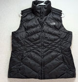 The North Face Aconcagua 550 Goose Down Puffer Vest Women’s Sz Lg Black Full Zip Photo 0