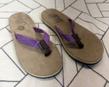 Naot Thong Sandals Size 41 Purple Woven Strap Suede Footbed Flip Flops‎ Photo 0