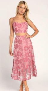Lulus Floral Midi Photo 0