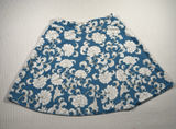 LOFT Women’s Medium Floral A-Line Skirt Blue White Paisley Flare Photo 0