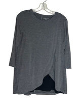Motherhood Nursing Top Medium Gray 3/4 Sleeve Asymmetrical Hem Stretch Maternity Photo 0