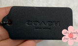 2" COACH Black Fob Bag Charm Hang tag Hangtag Photo 0