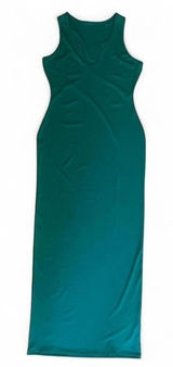 LG Green Maxi Ribbed Midi Dress Minimal Old Money Elevated Polished Quiet Luxury Photo 0