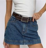 Princess Polly Denim Mini Skort Photo 0