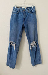 Levi's '94 Baggy Jeans 29 Light Wash Distressed Ripped Knee 100% Cotton Photo 0