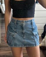 Pull & Bear Skirt Denim Mini Photo 0