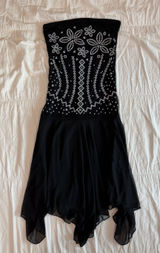 My Michelle Vintage Beaded Strapless Asymmetrical Fairy Dress Photo 0