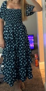 Floral maxi ruffle dress Photo 0