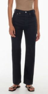 Aritzia Denim Forum The Joni High Rise Loose Jeans Black Size 23 Photo 0