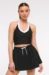 Abercrombie‎ YPB sculptLUX High Rise Flirty Skirt Skort Black Size XXL Photo 0