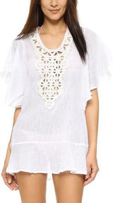 EBERJEY Balsa Beach Malena tunic cover-up Whote‎ Size S/M Photo 0