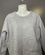 Athleta Sweatshirt Womens Medium Gray Fleece Raglan Crewneck Pullover Lined Photo 0