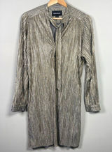 Anthropologie X Sabina Musayev Dress‎ Size M Eugine Gold Gray Accordian Tie Date Photo 0