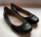 LifeStride Soft System Flats Black Shiny and‎ Suede Accents Neutral Slip On 7 Photo 0