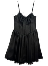 Whimsigoth Sexy Black Mini‎ Dress Lace Corset Party Dress Sz M Witchy Fairy Goth Photo 0