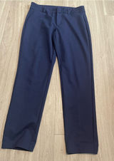 MICHAEL Michael Kors Navy Straight-Leg Womens Trousers Photo 0