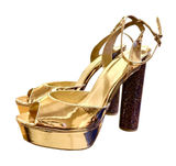 Wild Diva Ankle Strap Patent Rhinestone Wrapped Cylindrical Heels Photo 0