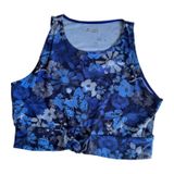 OFFLINE By Aerie Real Me XTRA Twist Crop Tank Top in Blue Butterfly Floral Print Photo 0