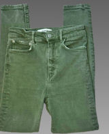Zara gray/army green skinny jeans sz‎ 24 Photo 0