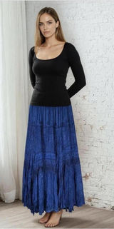 Women's Blue and Navy Skirt Photo 0