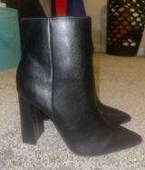 Black High Heel Booties Size 6 Photo 0
