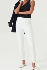 NWT SPANX On-the-Go Ankle Slim Straight Pants Classic White Photo 0