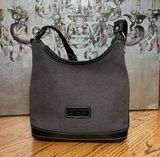 Dooney & Bourke Canvas Tweed Leather Shoulder Bag Photo 0