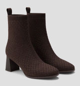 New VIVAIA Thalita Round-Toe Water-Repellent Heeled Boots in Brown 7.5 Photo 0