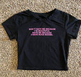 Baby Tee Black Size M Photo 0