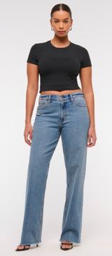 Abercrombie Jeans The Baggy Low-Rise Curve Love Long Photo 0