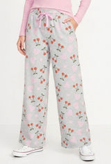 Zoe + Liv Lounge Pajama Pants Cherry‎ Heart Print Gray Women’s Size Small Photo 0