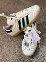 NWT Adidas Samba Sneakers White Black Gum Youth Size 3.5 Photo 0