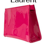 Yves Saint Laurent YSL Beauté Hot Pink Patent Cosmetic Pouch Makeup Bag clutch Photo 0
