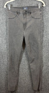 Abercombie And Fitch Jeans Womens 28/6L Gray Faded Denim High‎ Rise Jean legging Photo 0