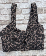 Varley Small Bra Women's Brown Let's Go Staunton Cut-Out‎ Front Sports S $68 Photo 0