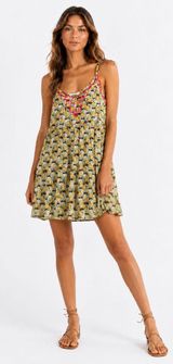 Natural Life Embroidered Floral Swing Dress Boho Cottagecore Festival Mini M Photo 0