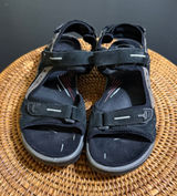 ECCO Offroad Hiking Sandals Womens 40 Black Gray Nubuck Strappy Walking Shoes Photo 0