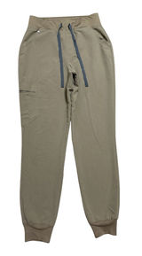 FIGS High waist Zamora jogger pants size Small khaki tan color Photo 0