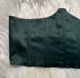 Heiress Beverly Hills Women's Size Small Waist Corset Top Dark Green Zip Back Photo 0