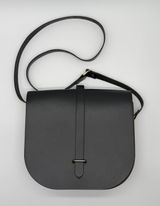 The Cambridge Satchel Company Saddle Bag Women Small Black Leather Crossbody Photo 0