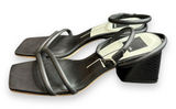 Dolce Vita Sandals Womens Size 7.5 Black‎ Square Toe Block Heel Evening Shoes Photo 0