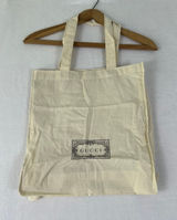 Gucci Tote Bag Unisex OS Cream Cotton Logo Shopper Dust Bag Photo 0